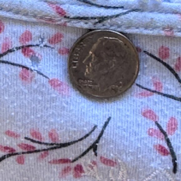 Eileen West Blue Flannel Nightgown with Daisy Chain Lace at Neck Granny Size XL - Picture 12 of 14